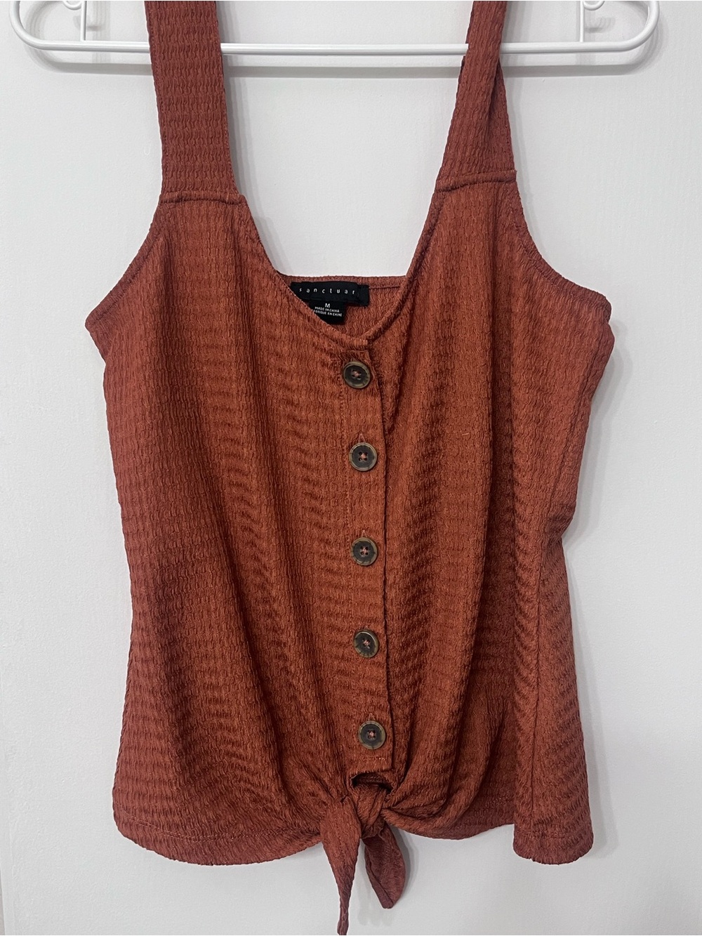 Sanctuary Button-Front Tie-Hem Camisole